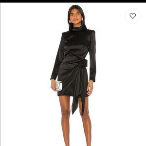 DO+BE Black Long Sleeve Satin Dress